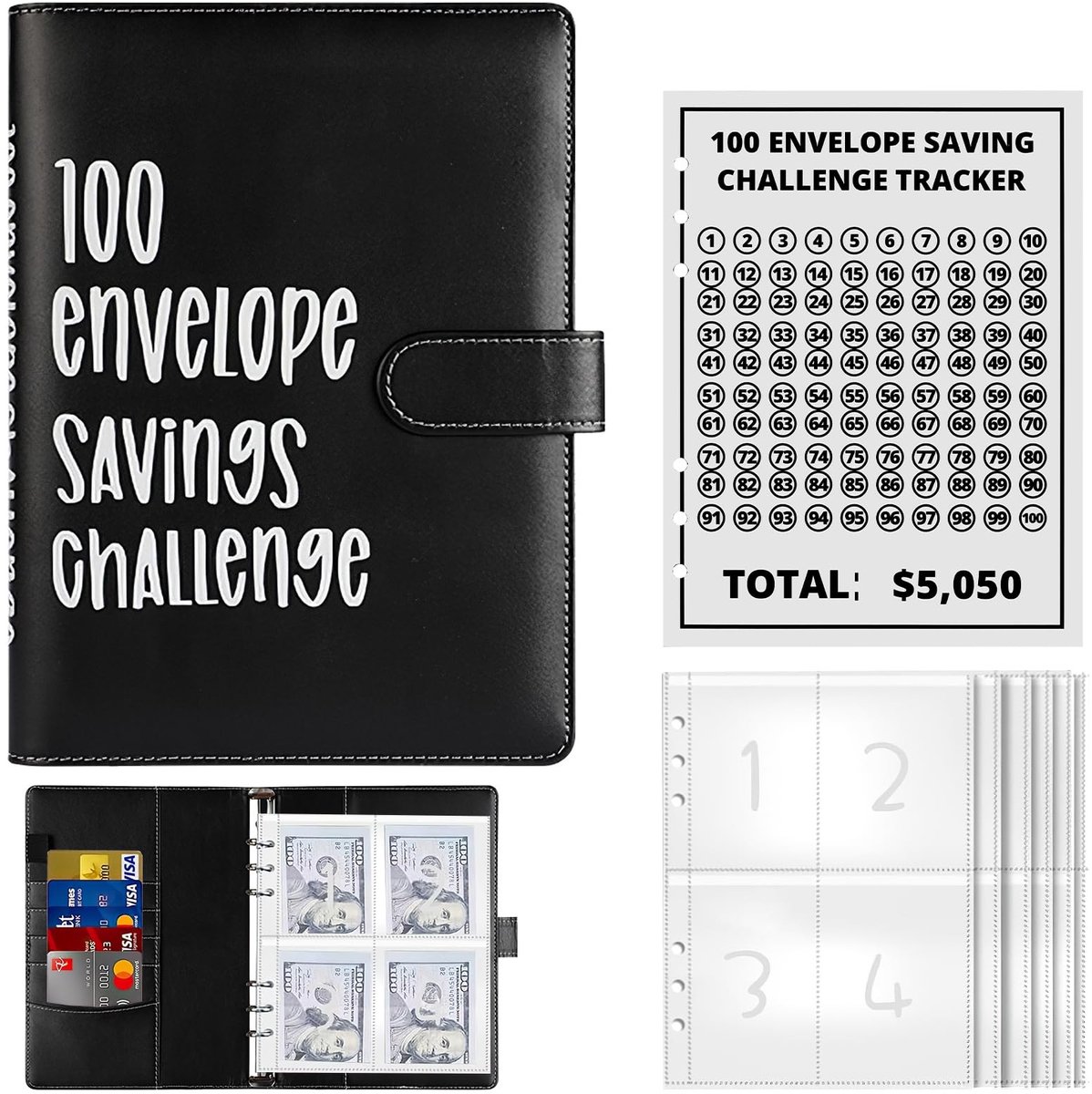 Solidchoice - 100 Dagen Spaar Enveloppen Set A5