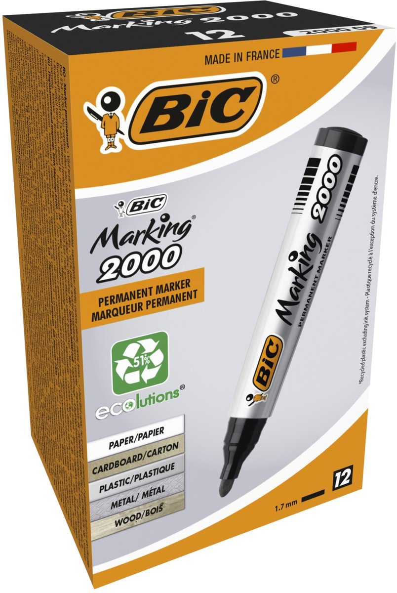 Solidchoice - Permanente Marker Set van 12 Stuks
