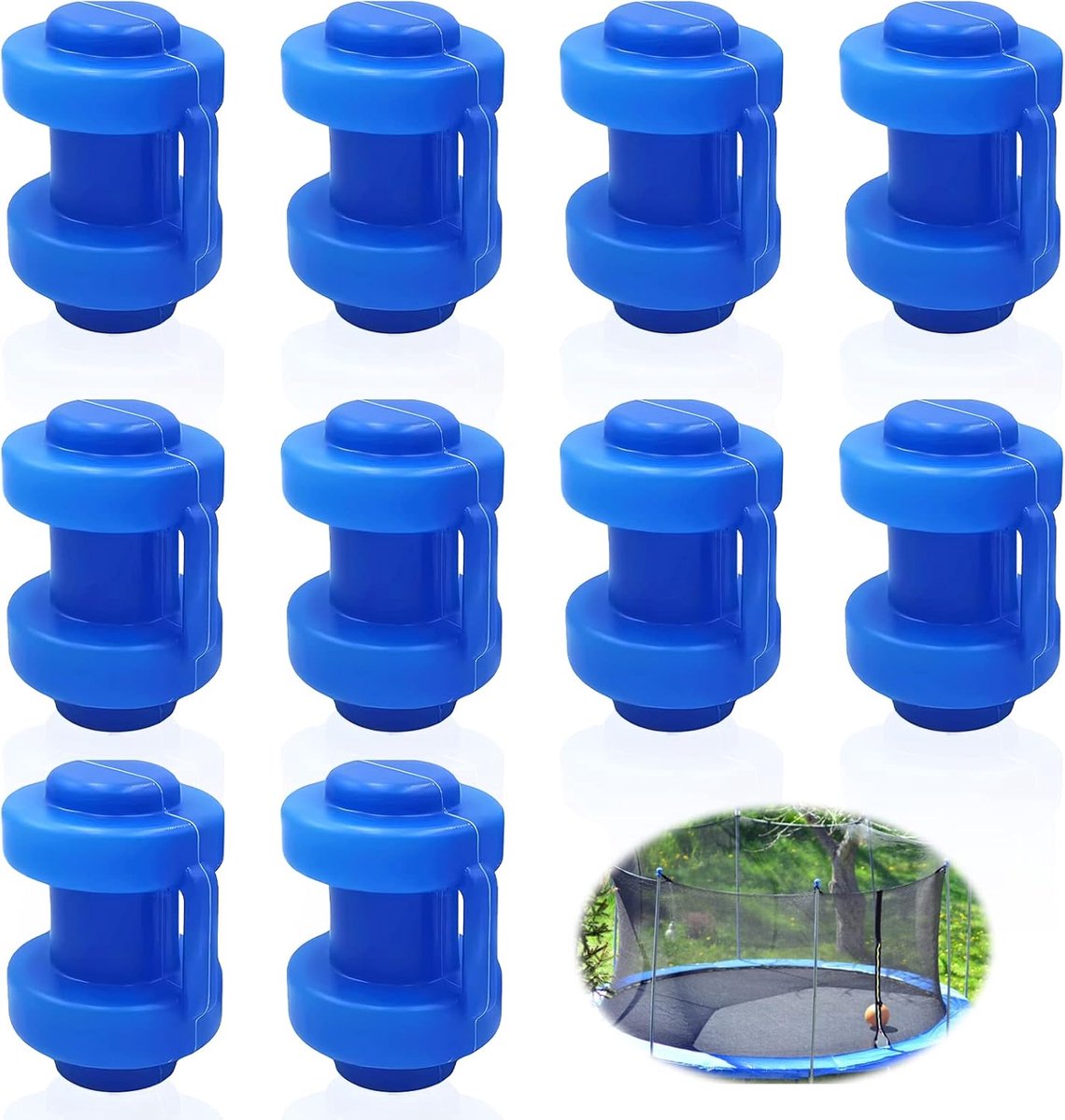 Trampoline eindkappen - 10 stuks trampoline eindkappen - eindkappen voor bevestiging - trampoline reserveonderdelen - randafdekking - trampoline accessoires - eindkappen beschermkappen Ø 25 mm
