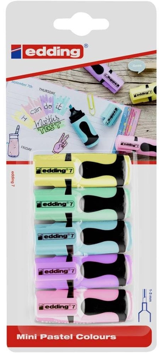 Solidchoice - Mini Highlighter Set in Pastelkleuren - 5 Stuks
