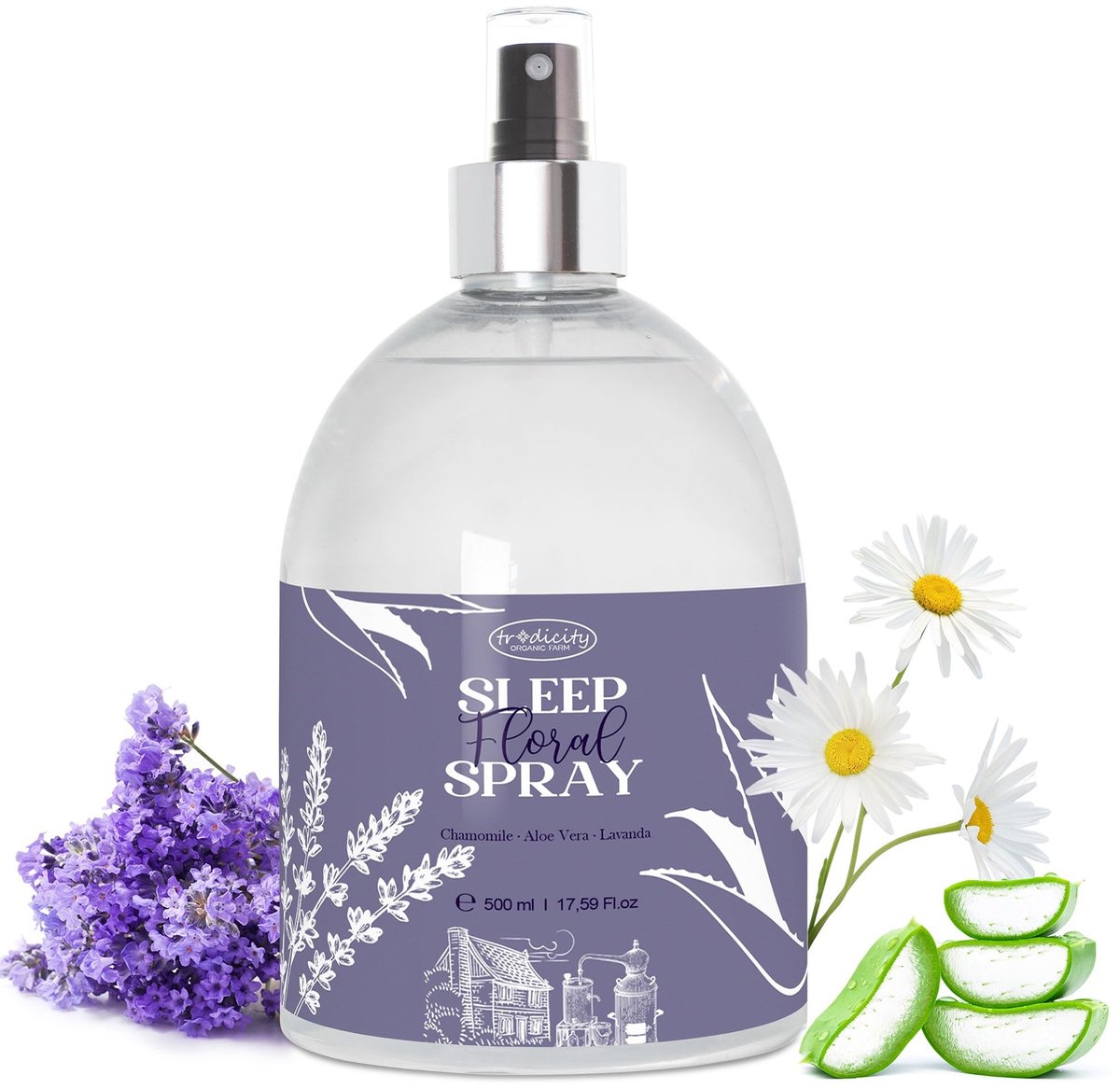 Solidchoice - Diepe Slaap Kussenspray met Lavendel en Kamille