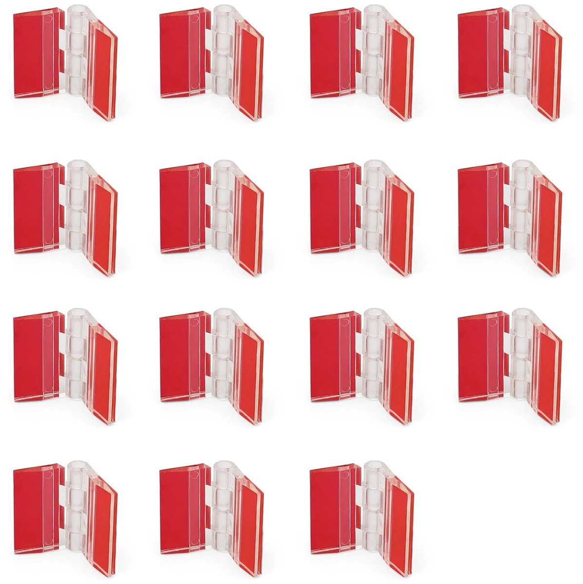 Transparante acryl scharnieren - 275 graden draaibaar - set van 15 - duurzaam
