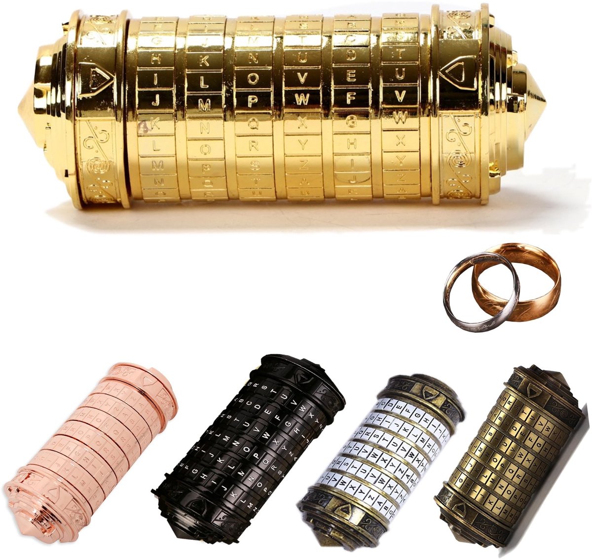 Solidchoice - Mini Cryptex Lockbox met Retro Ontwerp