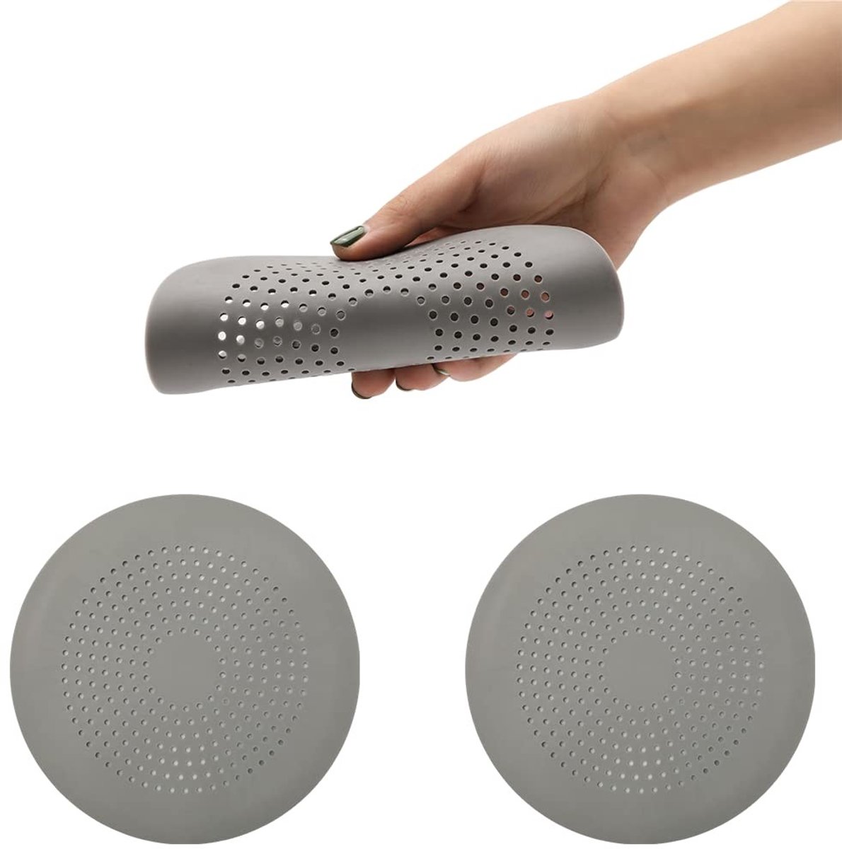 Solidchoice - Set van 2 Siliconen Afvoerschermen met Zuignappen