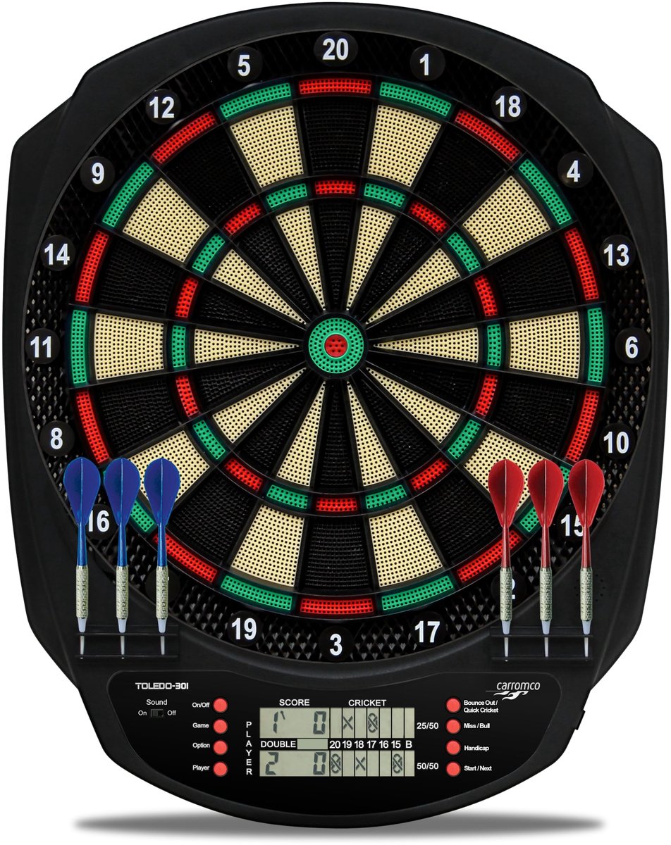Solidchoice - Elektronisch Dartbord met LCD-Display voor 1 tot 8 Spelers