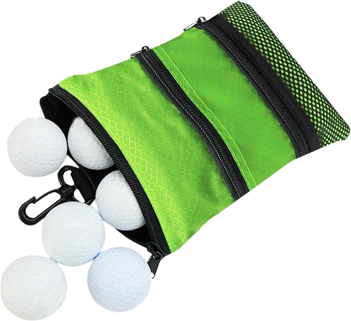 Golf Ballen Tas - Golforganizer Heuptas - Golfen Ballen Dragen - Grote Capaciteit - 15-18 Ballen - Groen