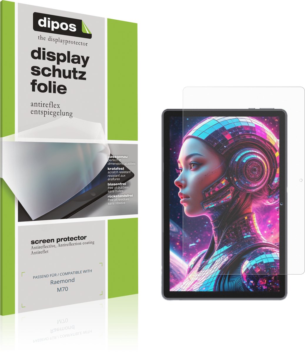 dipos – 2x Matte Beschermfolie geschikt voor Raemond M70 | Krasbestendige & antireflecterende Screenprotector Ultra-Thin