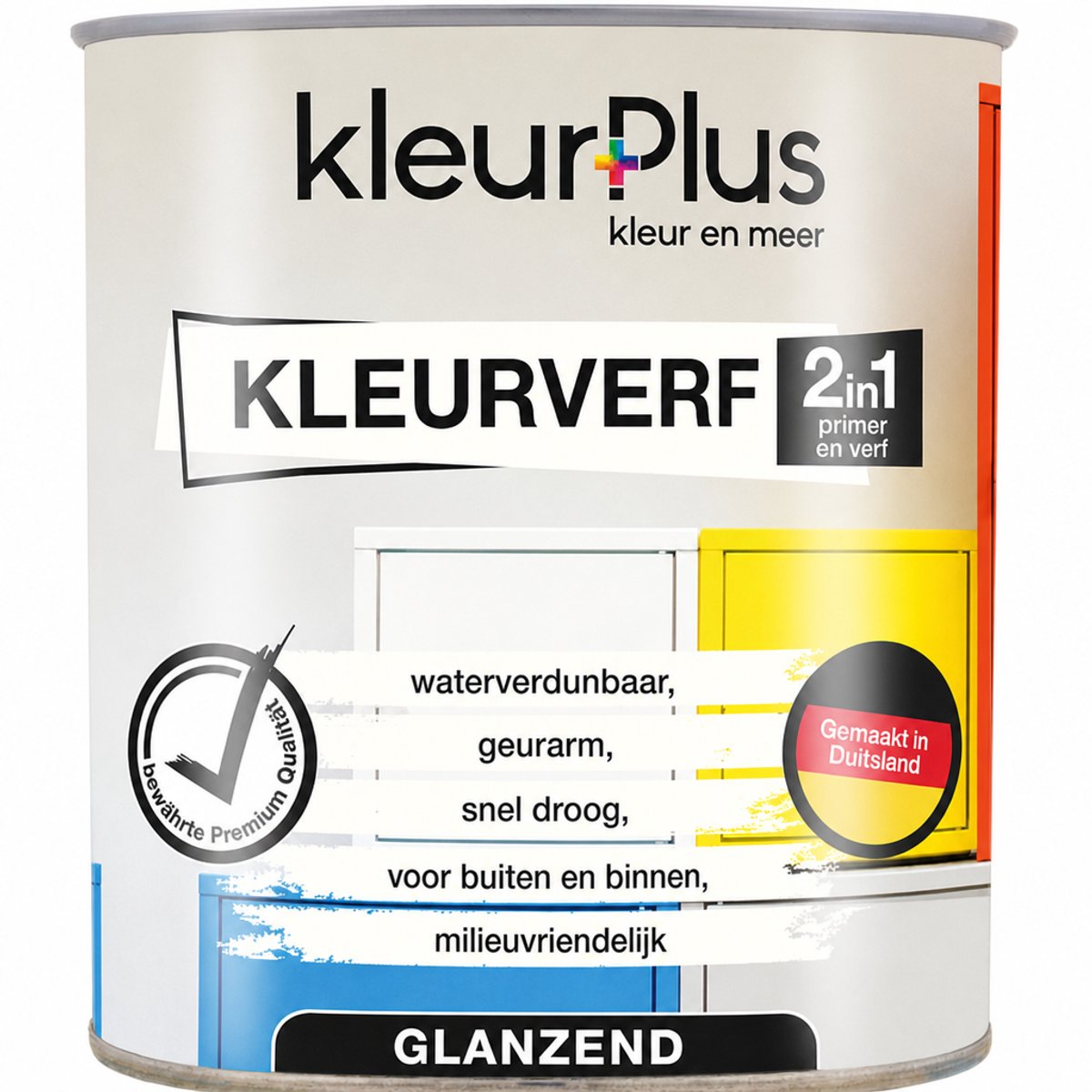 ColourPlus Lakverf - Dekkende Verf - Acrylverf - 2-in-1 - Weerbestendig - Glans - Puur Wit - 750ml