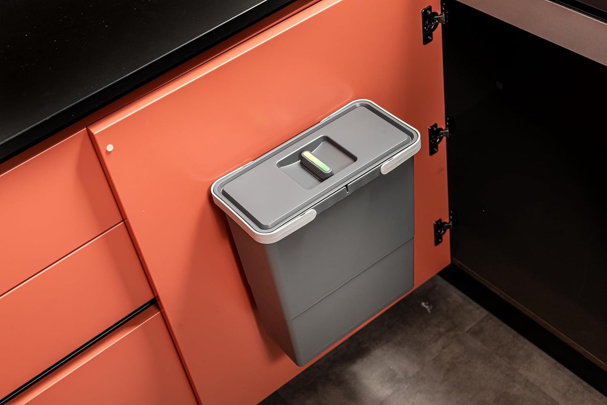 Afvalbak 12 liter - Gemaakt van gerecycled plastic - Met deksel - Ideaal voor elke kamer - ShopVlot