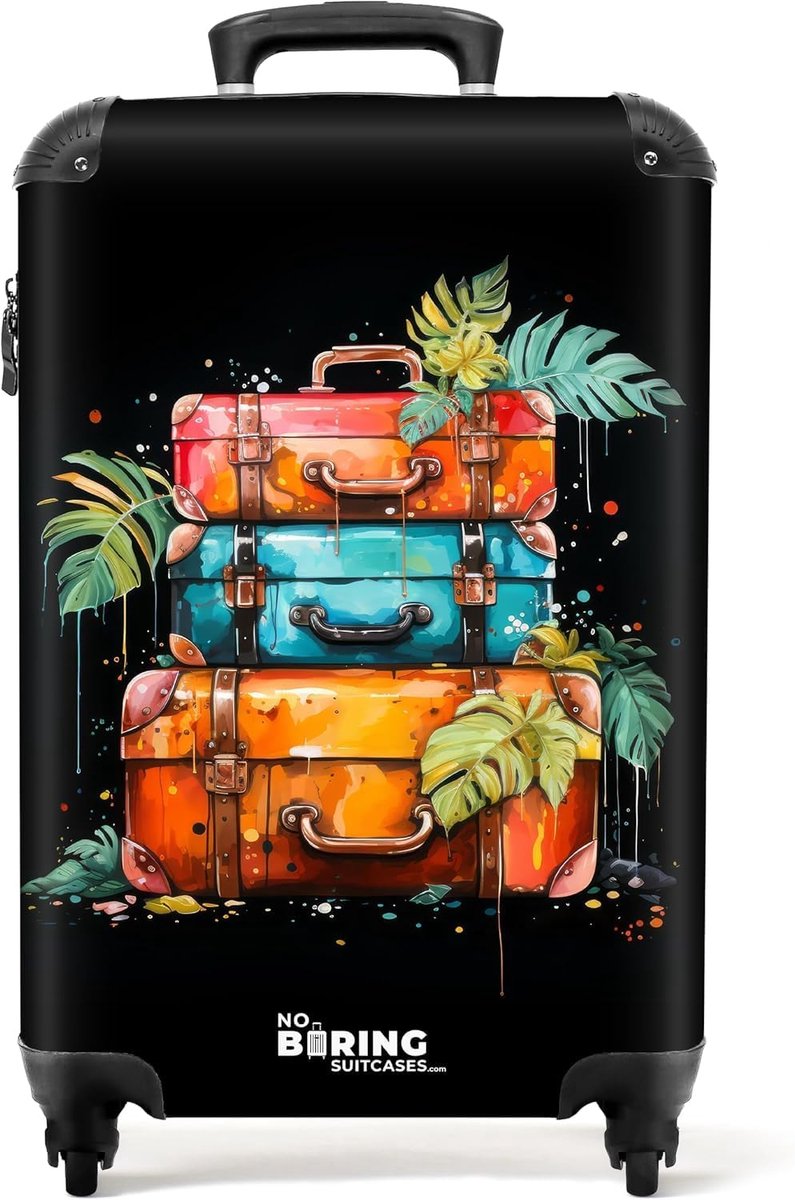 Reiskoffer handbagage 55x40x20 cm - harde koffer met wielen - TSA slot - ideaal voor vakantie - ShopVlot
