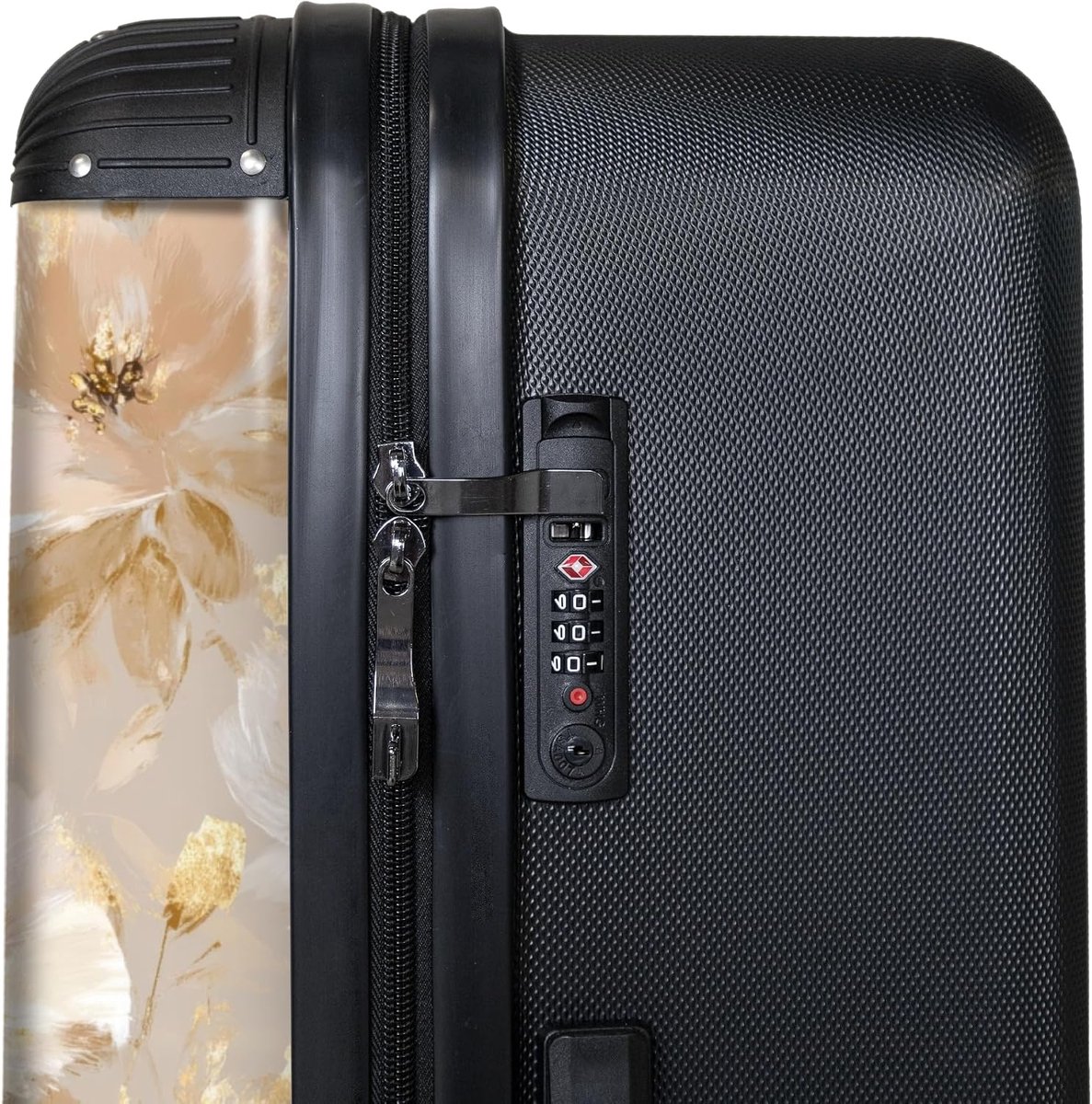 Koffer XL - bloemenpatroon - hardcase - veel ruimte voor lange reizen - ShopVlot