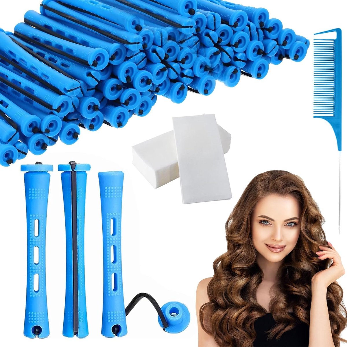 Permanent haar set 40-delig - 1 cm krullers - met permanent papier - voor natuurlijke krullen - ShopVlot