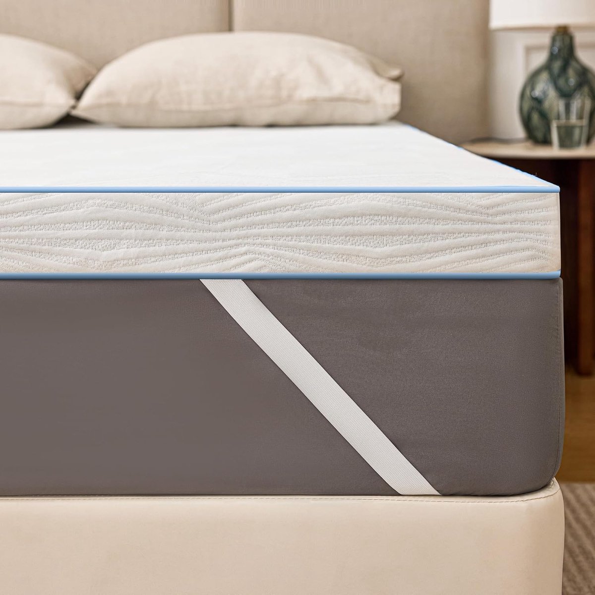 Matras Topper 140 x 190 cm - Comfortabele Geheugenfoam Topper - 7.5 cm Dikte - Verbetert Slaapcomfort - ShopVlot