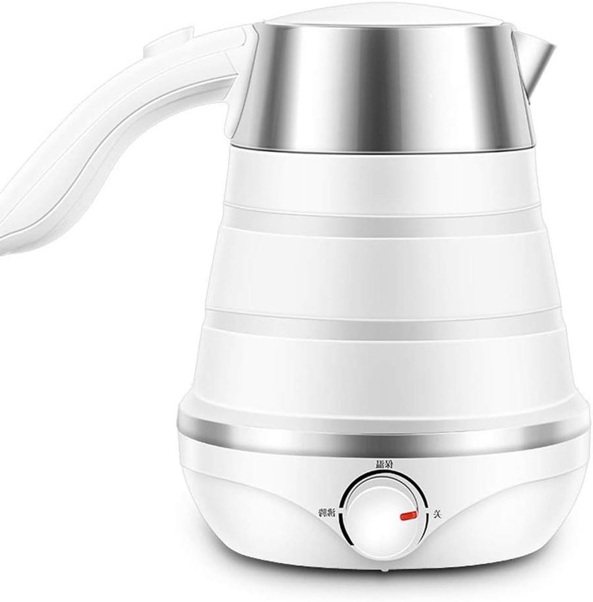 Opvouwbare Waterkoker - Reis Waterkoker Mini - Reizen en Kamperen - Opvouwbaar en Ruimtebesparend - 06 Liter - Wit