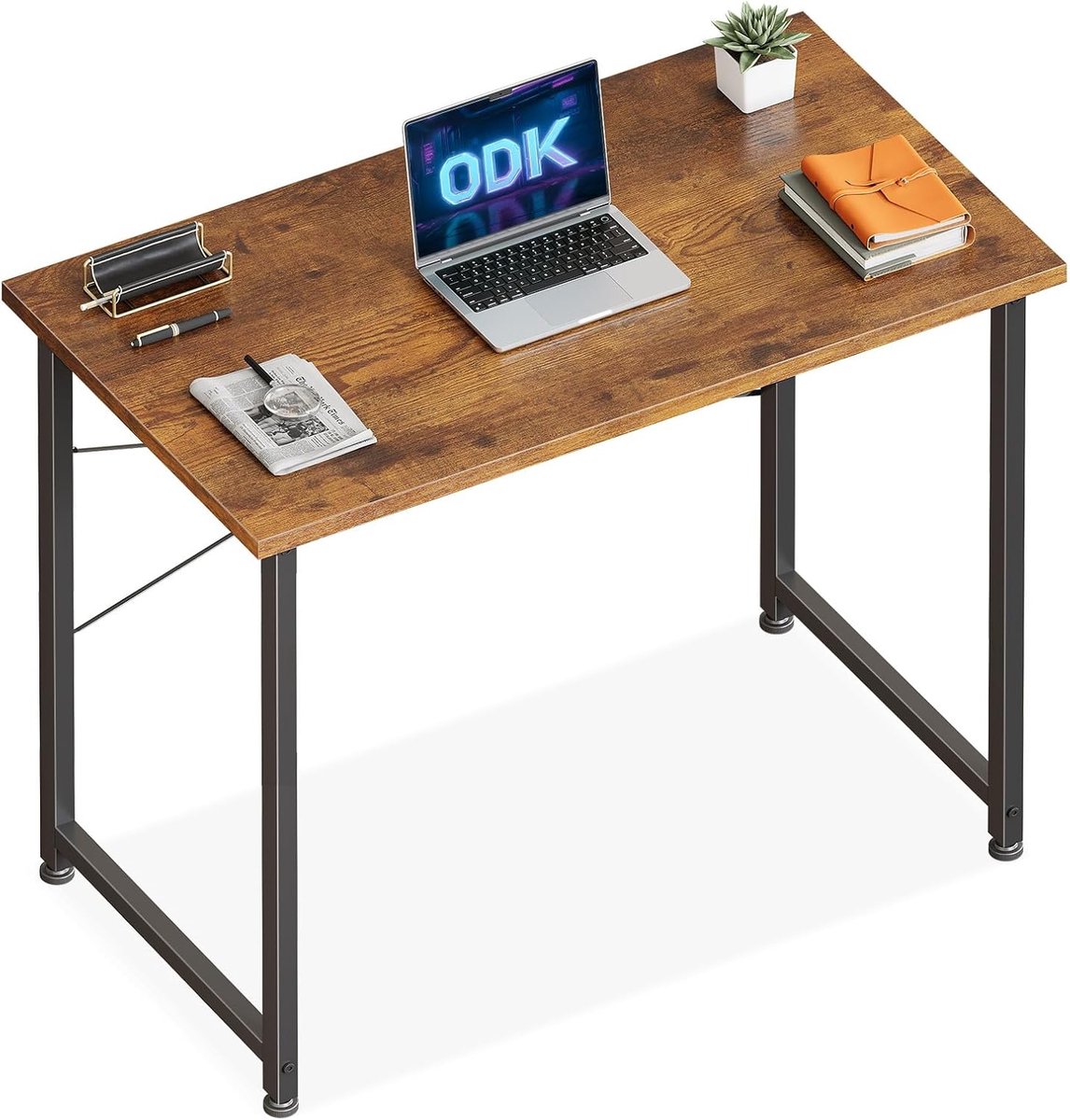Computertafel 80x40 cm - Bruin - Verstelbare poten - Ideaal voor thuiswerk - ShopVlot