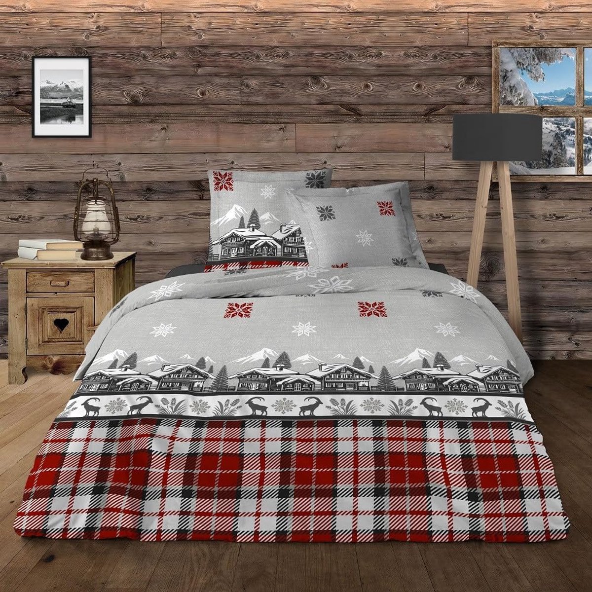 Dekbedovertrek Chalet - Katoen - Authentiek design - Creëer een warme sfeer - ShopVlot