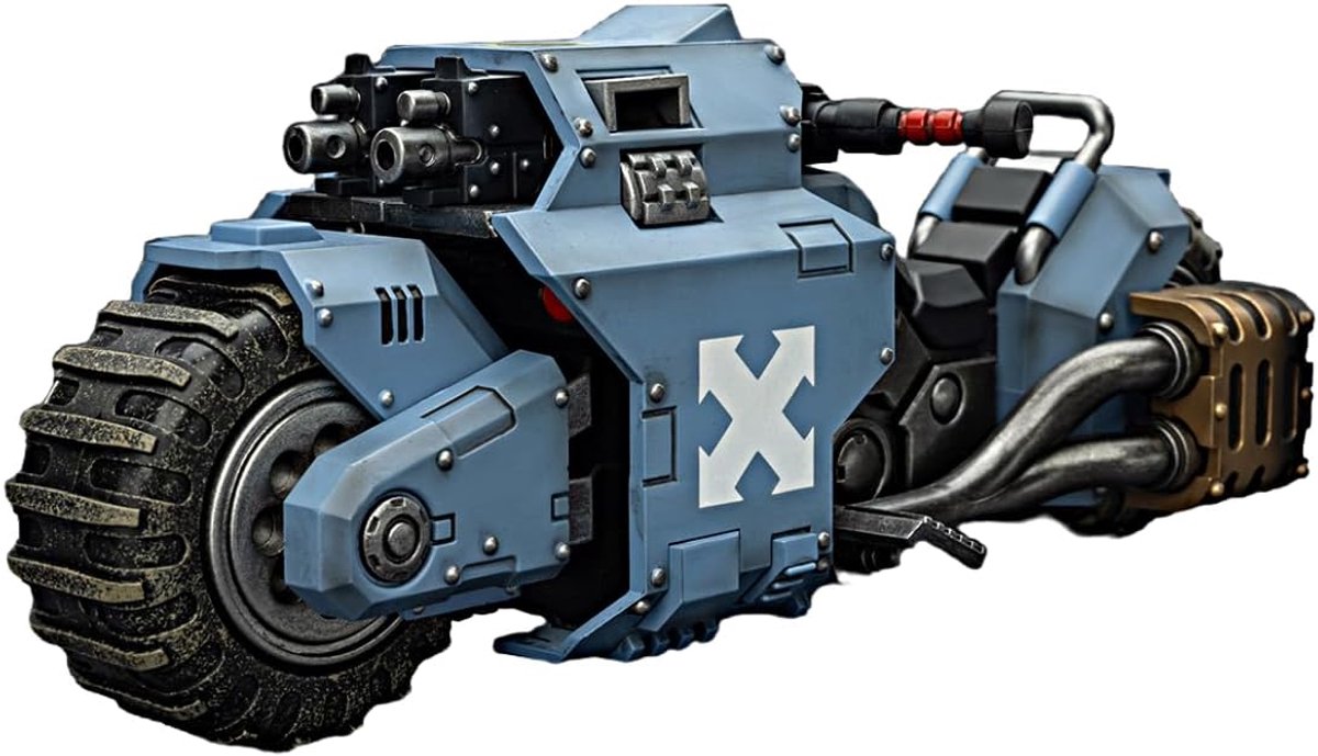 Combatbike 1/18 schaal - Space Wolves Raider-patroon - Dubbelgekoppelde boutgeweren - Perfect voor verzamelaars - ShopVlot