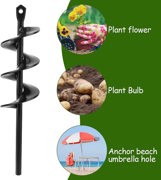 Tuinboor voor Boormachine - Grondboor voor Planten en Bloembollen - Professioneel Graafgereedschap van Saewelo — afbeelding 5
