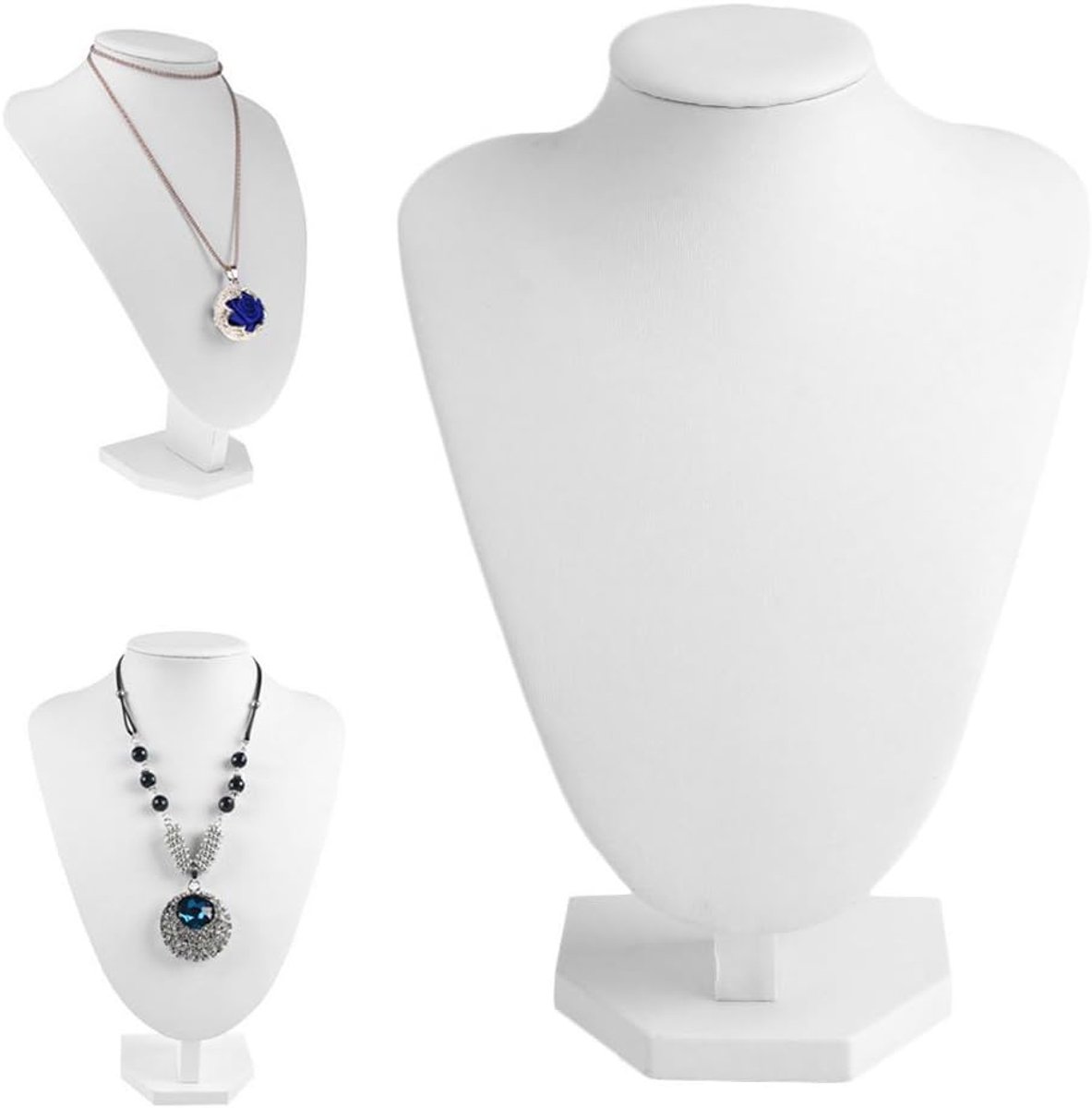 Juwelen displayhouder - faux leer - nekbust stand - ideaal voor sieradenpresentatie - ShopVlot