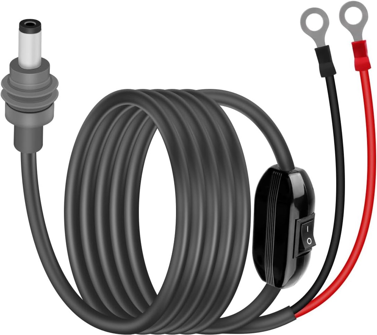 O-Ring laadkabel 3m - mini DC5521 naar 8mm - met aan/uit schakelaar - ideaal voor LED verlichting - ShopVlot