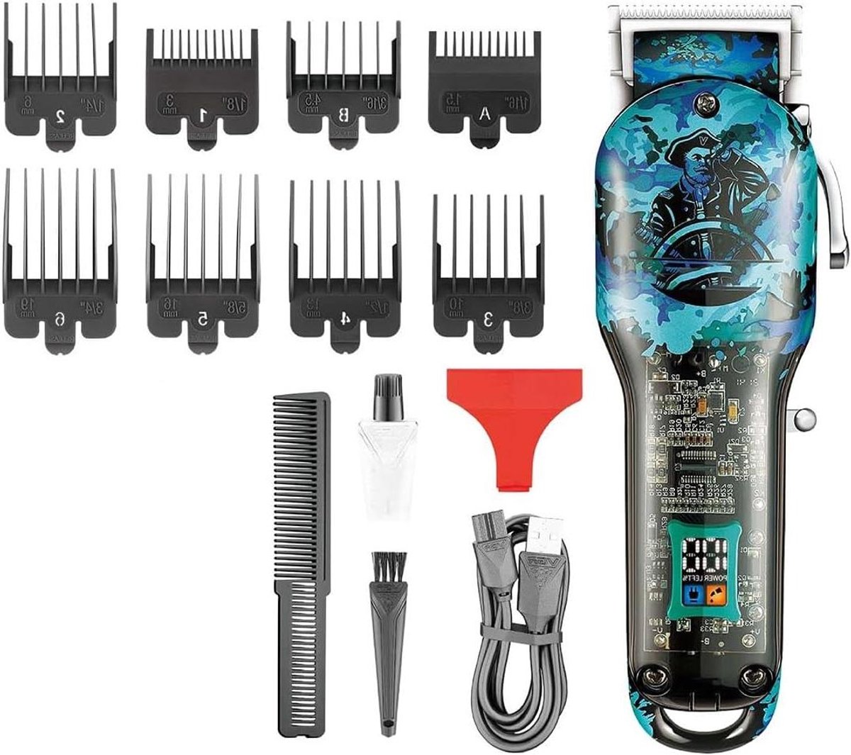 Professionele Tondeuse - Haarsnijmachine Draadloos - Thuis Kapper - Zelfslijpende Messen - 0.8-2.0 mm - Transparant