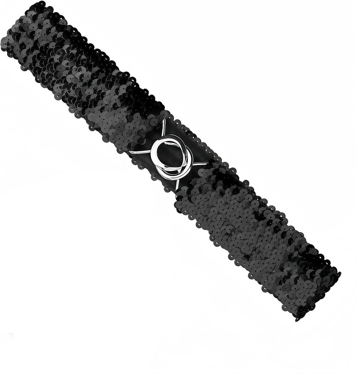 Paillettenriem dames - rekbaar met glanzende pailletten - elastische riem - perfect voor feest - ShopVlot
