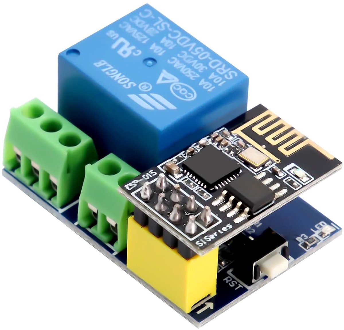WiFi relaismodule 5-12V - ESP-01 transceiver - draadloos - ideaal voor Smart Home - ShopVlot