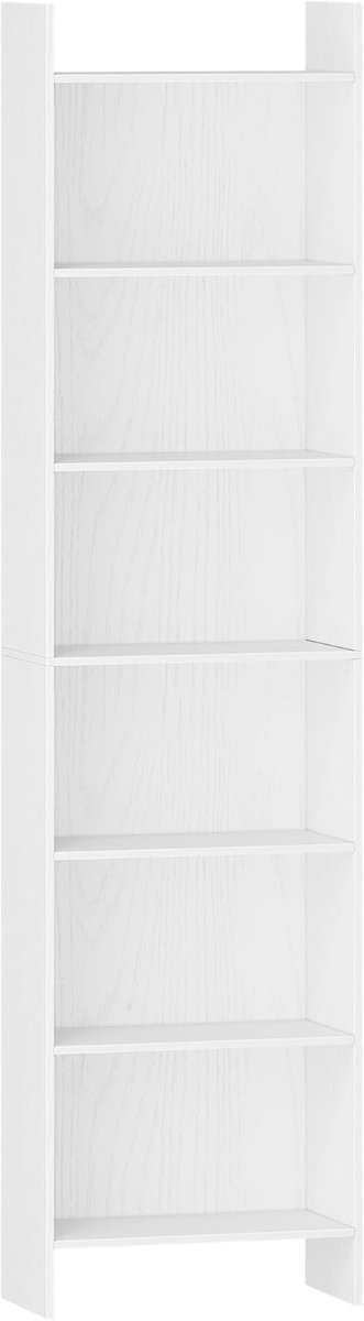 Hzuaneri 7-laags boekenplanken, voor thuiskantoor, 198,6 cm, Wit