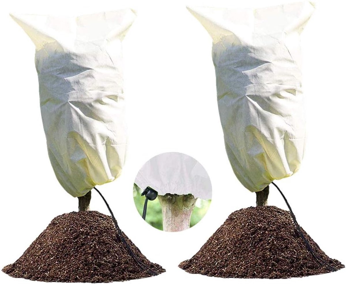 Plantenbescherming winter 80 x 120 cm - Vorstbescherming - Beschermkap met trekkoord - Ideaal voor kwetsbare planten - ShopVlot