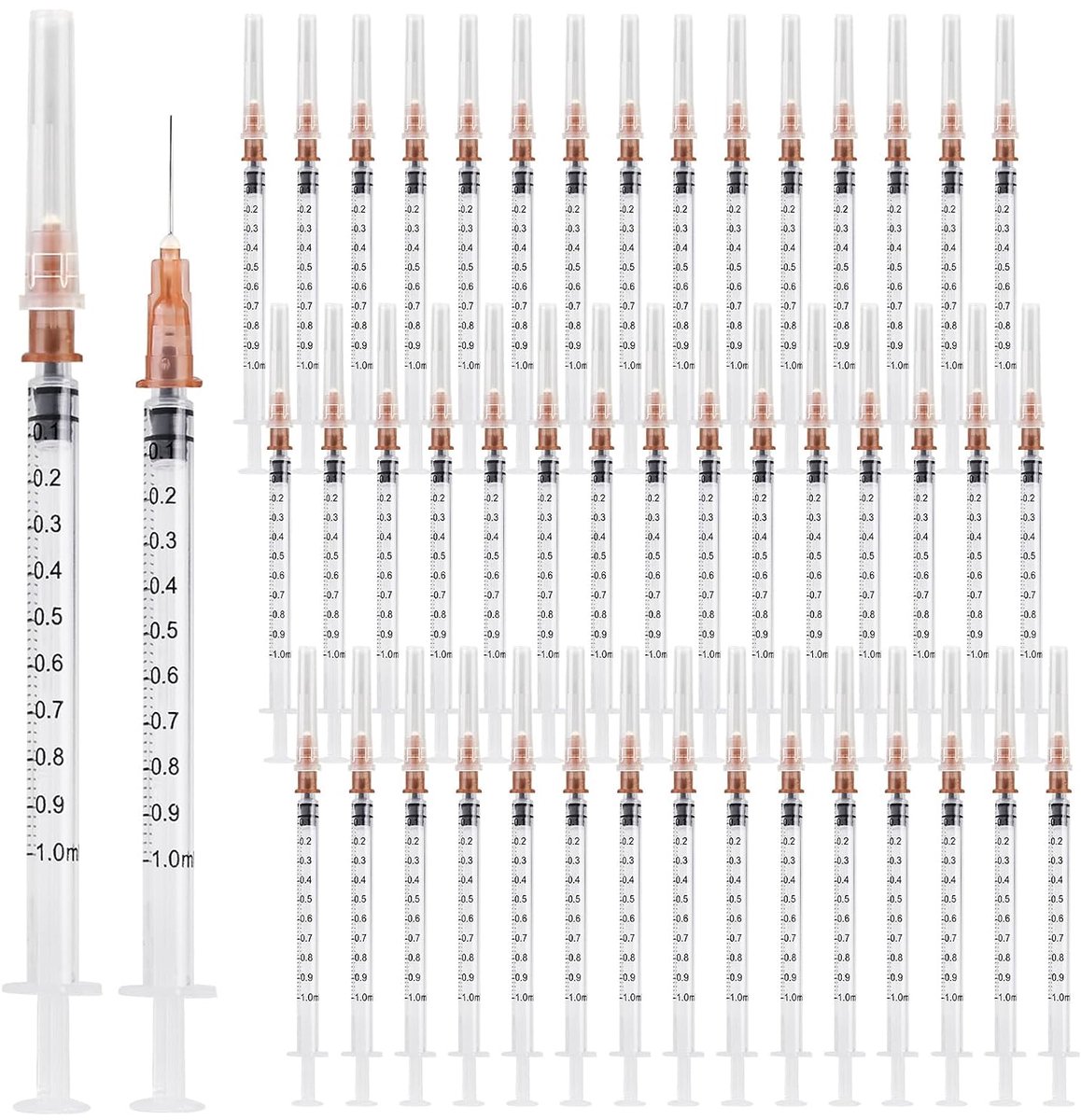 Plastic spuiten 0,5 ml - individuele verpakking - heldere schaal - ideaal voor dierenvoeding - ShopVlot