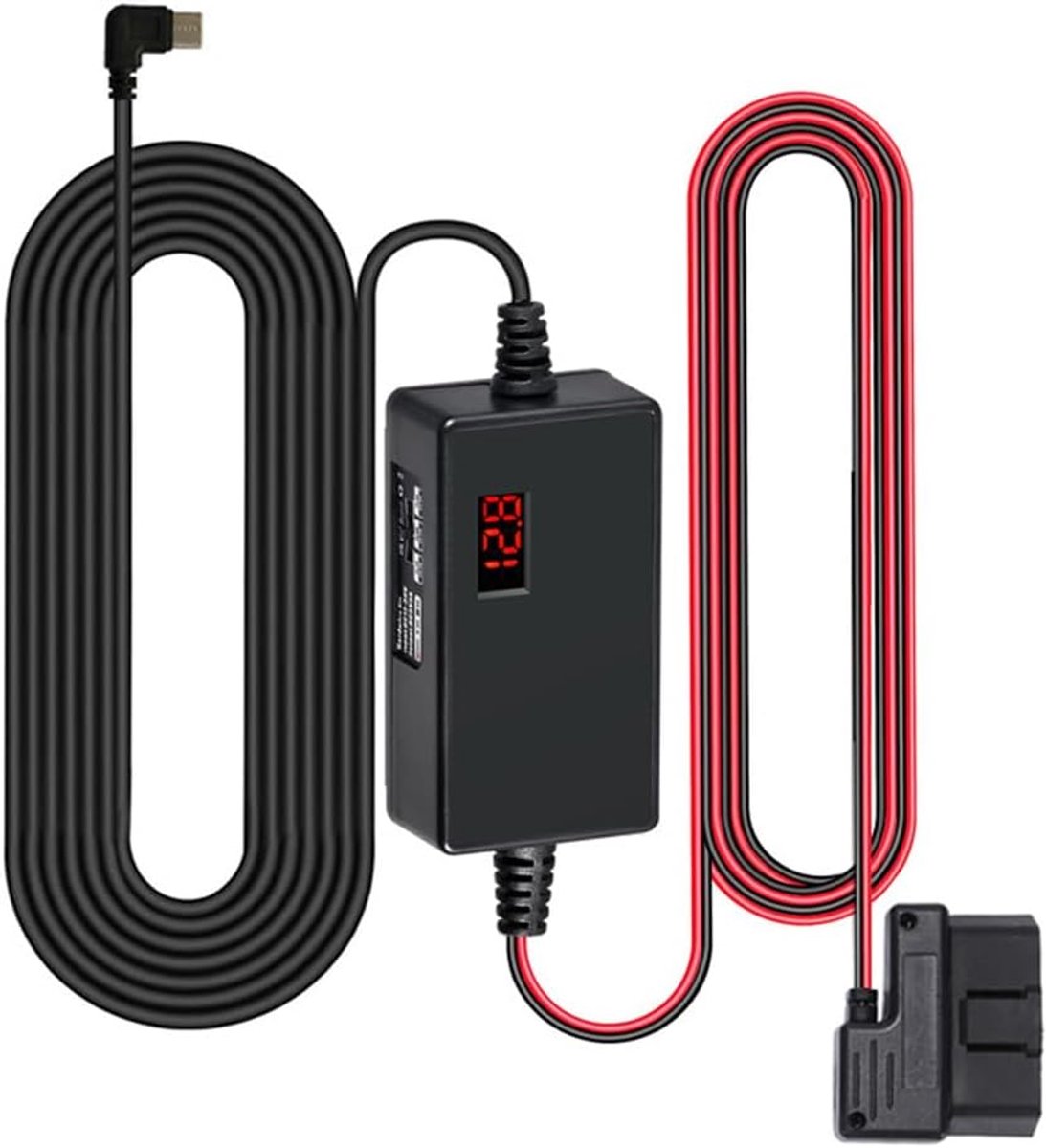 OBD2 naar USB C-kabel 3,1 m - 16-pins OBDII-stepdownkabel - voor dashcam en GPS DVR - betrouwbare aansluiting - ShopVlot