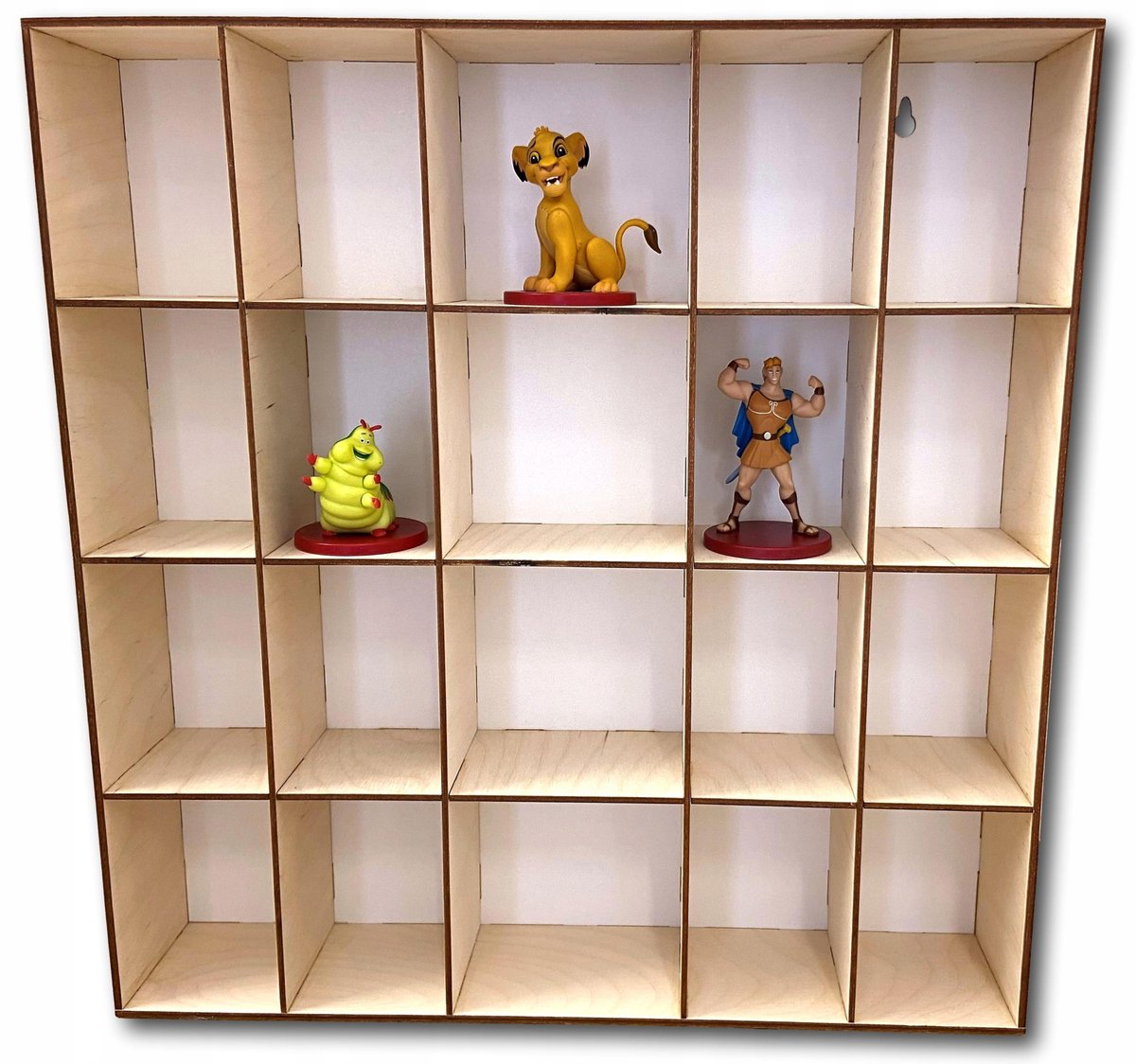 Merkloze Houten Wandplank voor 20 Audiofiguren