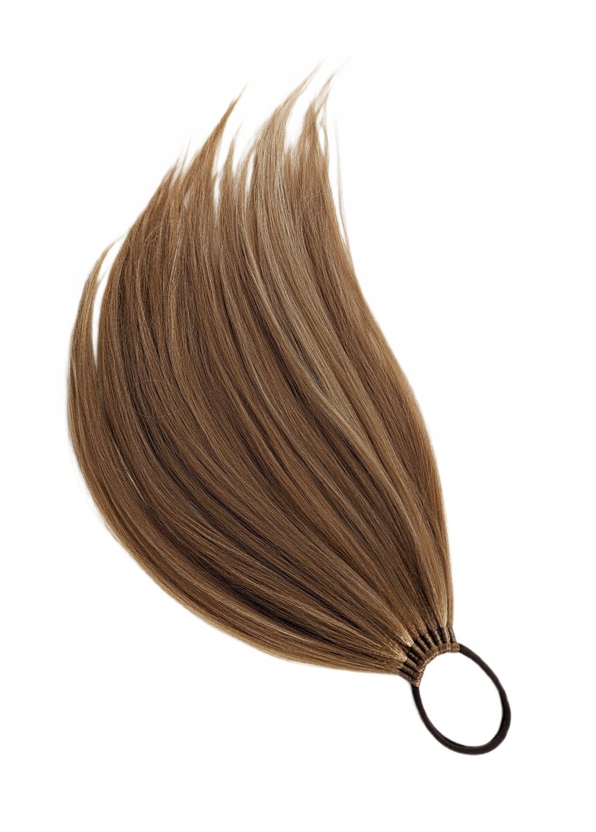 Clip-in Paardenstaart Haarstuk Synthetisch Bruin Melange 40cm