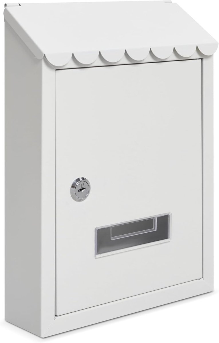 Assorted Collections Wall Mounted Mailbox, Galvanized Steel Lockable Mailbox with 2 Keys, Weatherproof Mailbox - ShopVlot