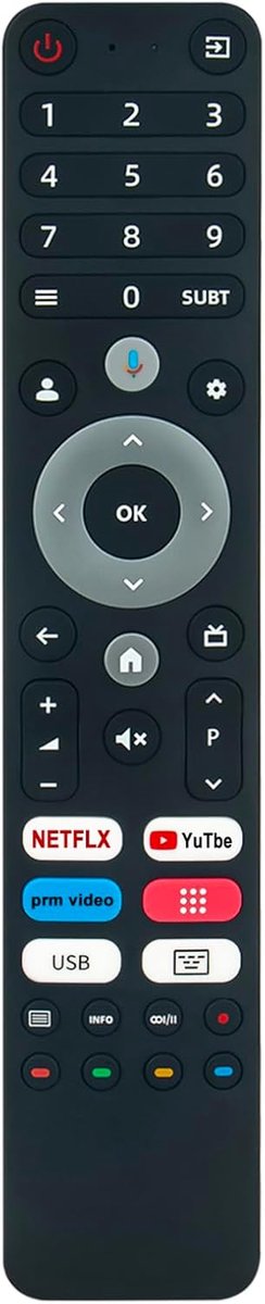 Voice remote replacement suitable for Chiq QLED TV U43QM8G - U50QM8E U75F8TG L32G7V L32H7G L32H8CG L40QH7G U43QM8E - ShopVlot