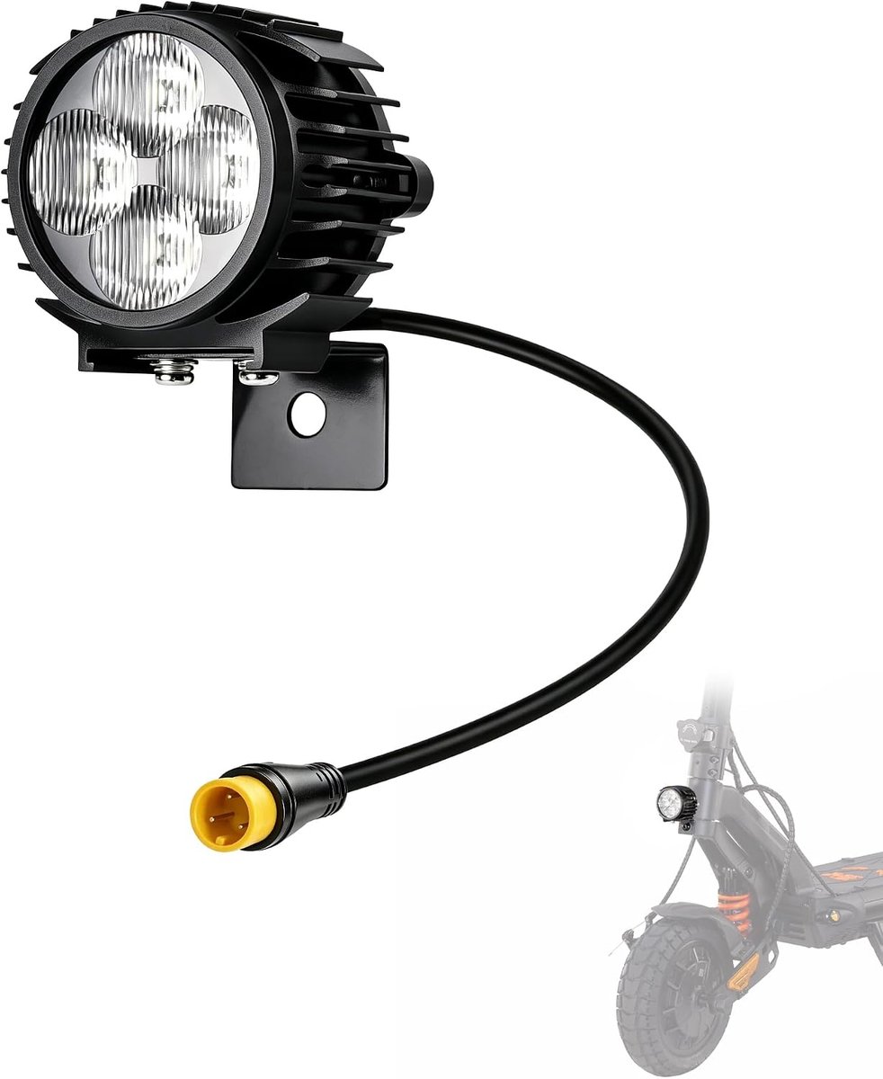 Ultraheldere led-koplamp, compatibel met Kukirin G2 Master Kickscooter, waterdichte en schokbestendige veiligheidslamp - ShopVlot