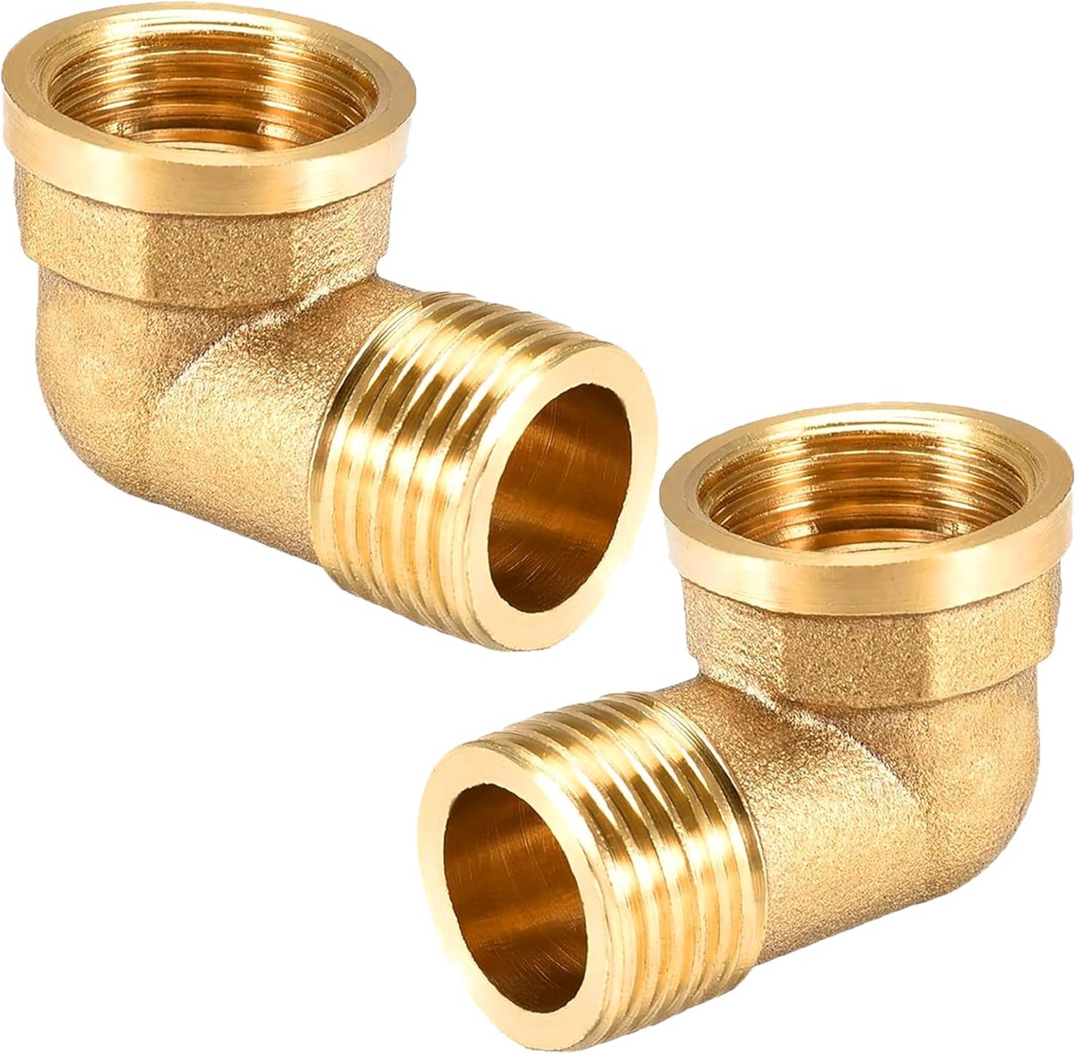 2pcs Brass Angle 90°, 1" IG/AG, DN 25 Pipe Angle Arch, 1 Inch Female Thread x Male Thread Sanitary Fittings Angle, 90 - ShopVlot