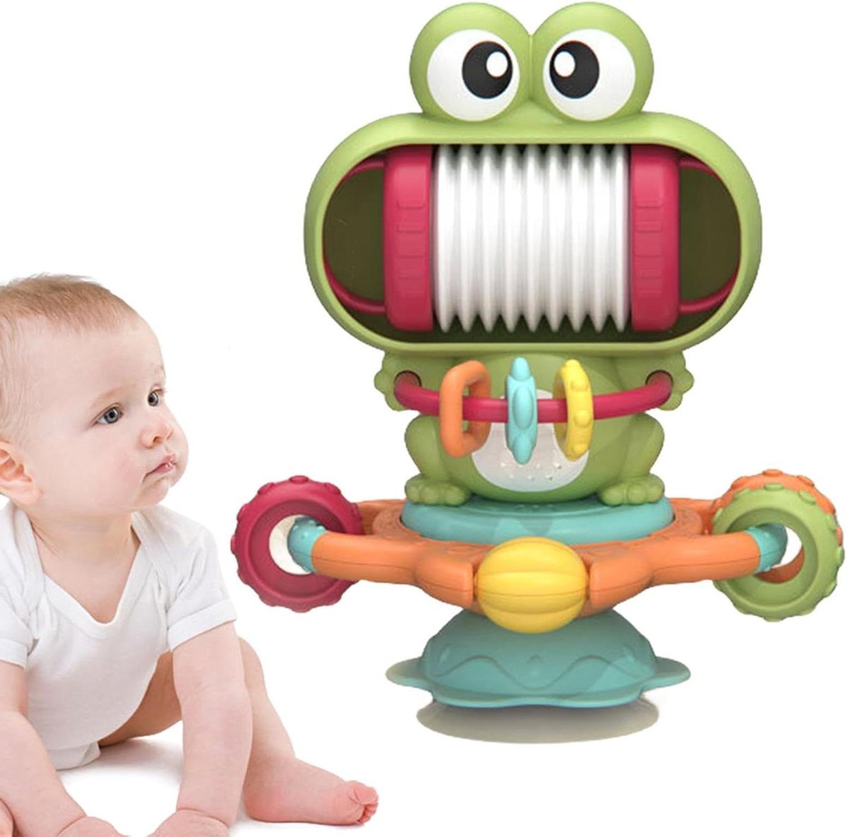 Kinderstoel Speelgoed - Zuignap Speelgoed - Vroege Ontwikkeling - 2-in-1 Muziekspeelgoed - 13.5 x 12.6 cm - Multicolor