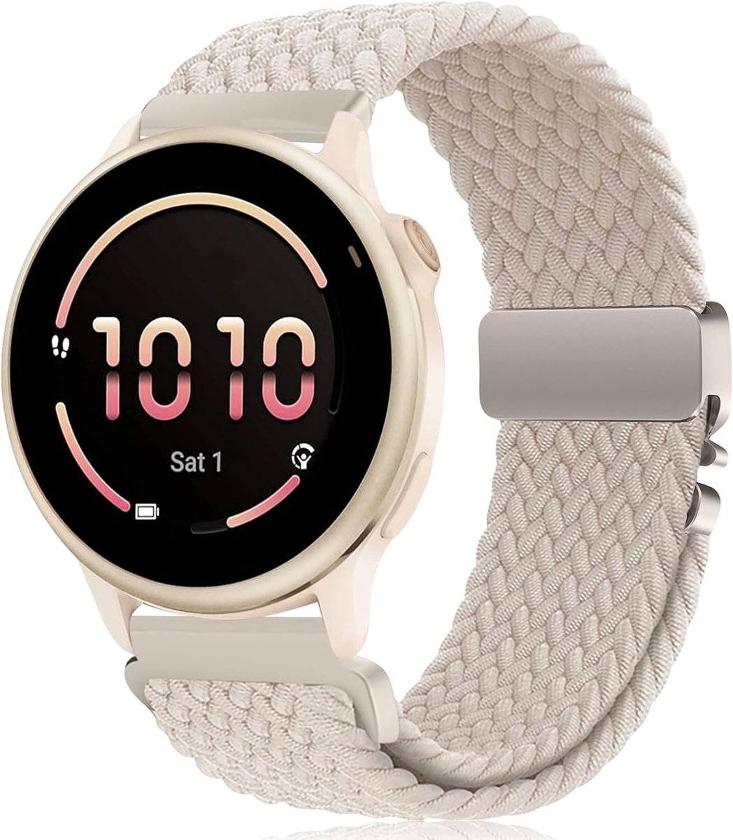 Nylon horlogeband 18mm/20mm/22mm - geweven design - voor Garmin Venu 4/Vivoactive 6/5/3 - comfortabele pasvorm - SnelShoppen
