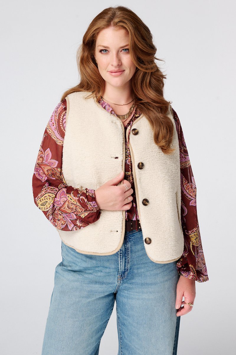 MS Mode Gilet Teddy gilet
