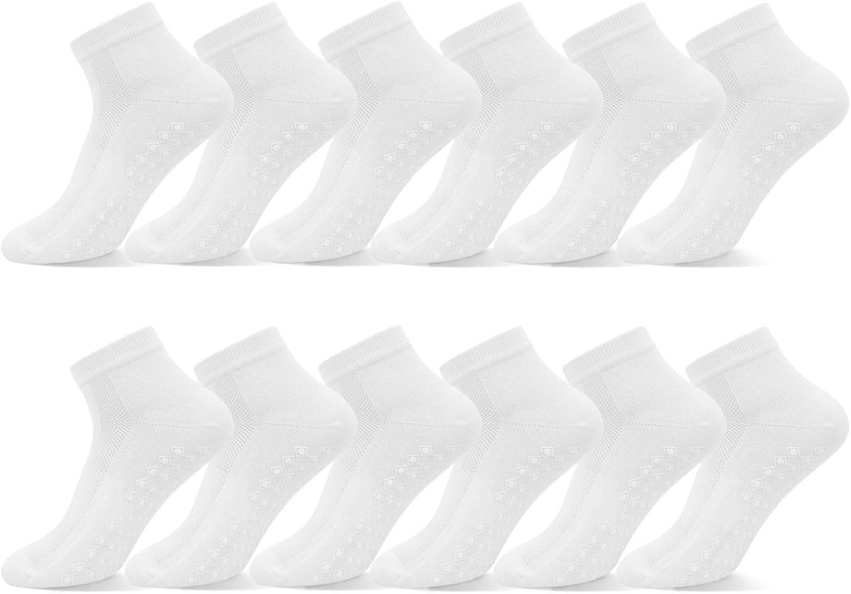 Trainingsokken voor heren en dames - Katoen - Antislip met padding - Ideaal voor yoga en fitness - SnelShoppen
