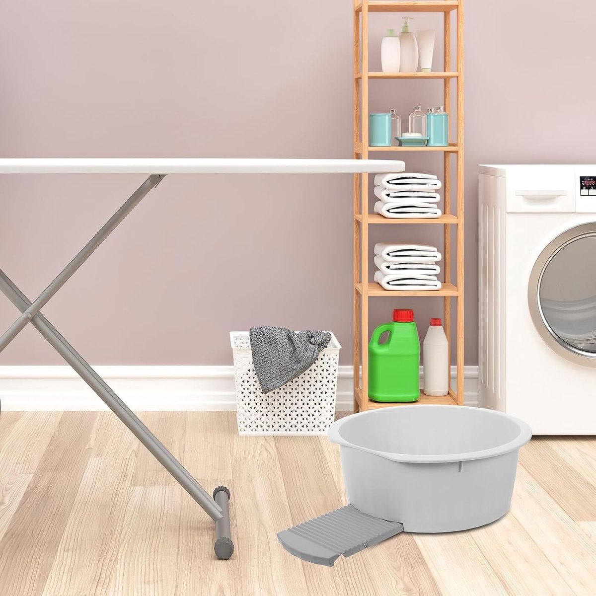 Baby Wasbord Set - Wastafel Kom - Baby Kleding Wassen - Verdikt Ontwerp - 35.5 cm - Grijs