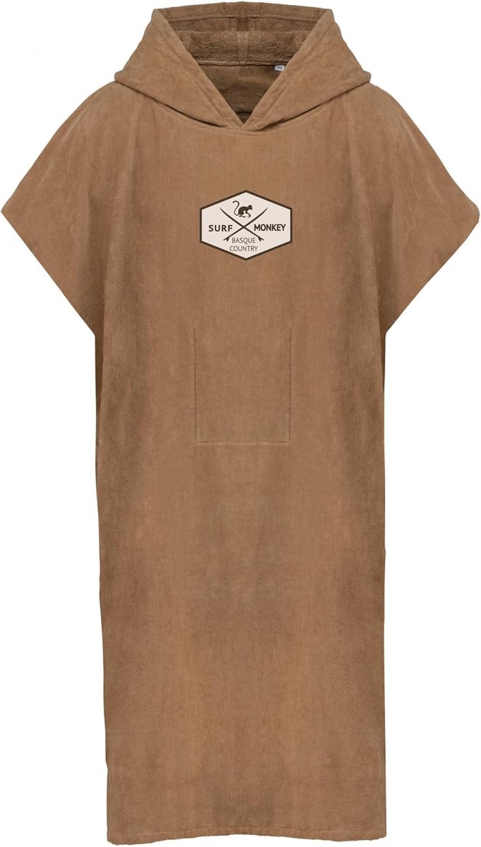 Surfhanddoek poncho L/XL - biologisch katoen - met capuchon - ideaal voor strand en surf - SnelShoppen