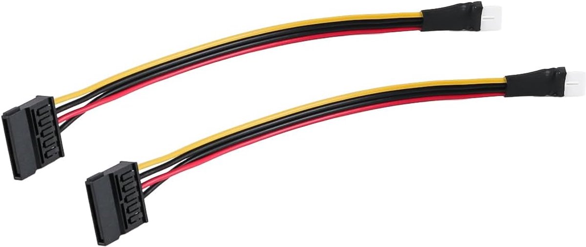 Adapter kabel 4 Pin FDD naar 15 Pin SATA - 2 stuks - Converter voor stroomvoorziening - SnelShoppen