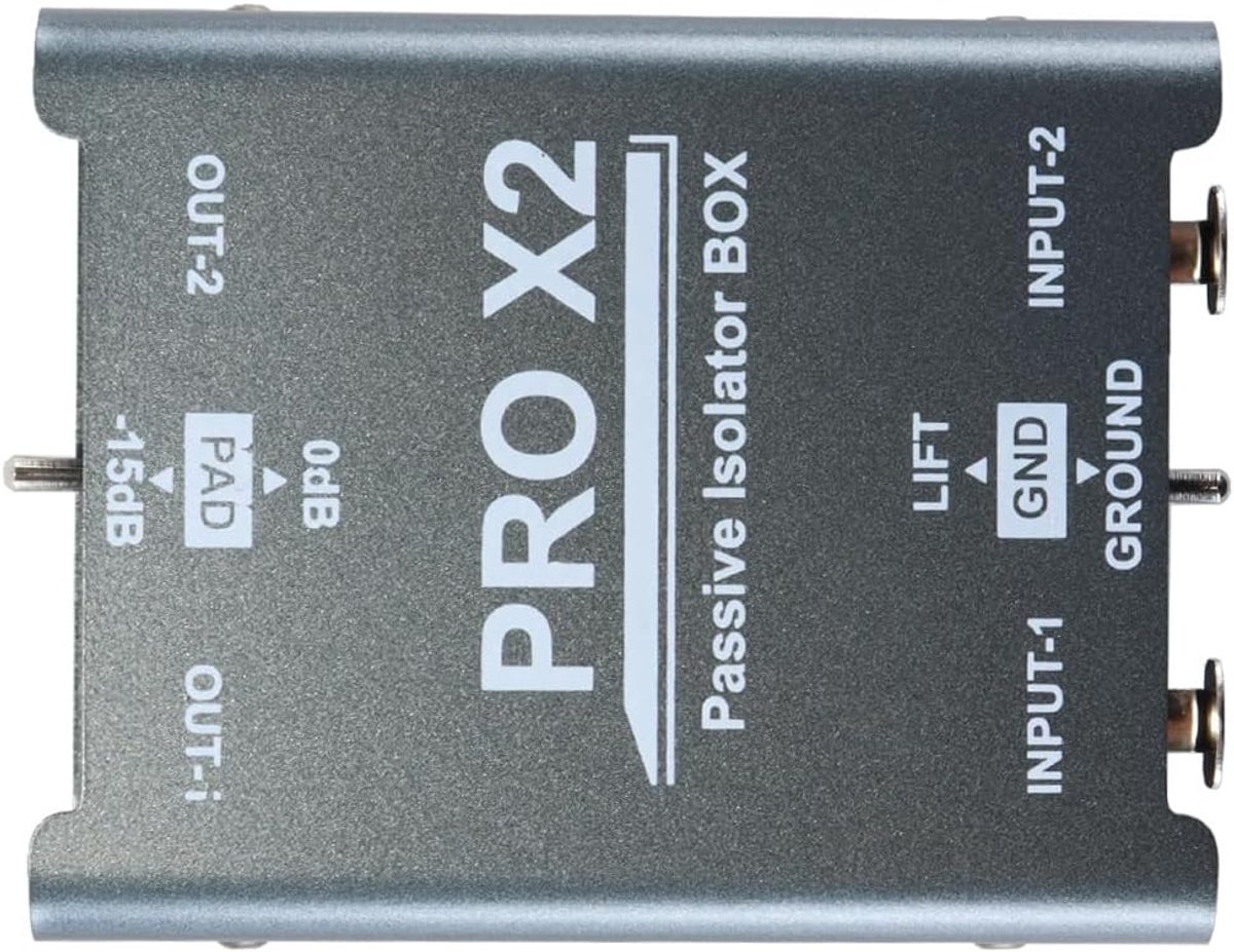 Stereo direct connection box 2 kanaals audio isolator - 6.5 mm/XLR - geluidsonderdrukking - perfecte geluidsisolatie - SnelShoppen