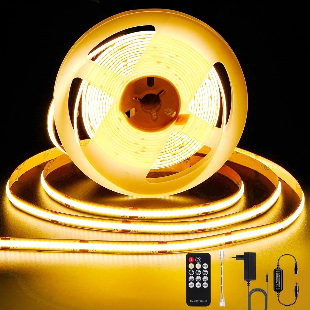 LED Strip 10m Warm Wit - Dimbaar met Afstandsbediening - 2700K 72W voor Sfeerverlichting - SnelShoppen