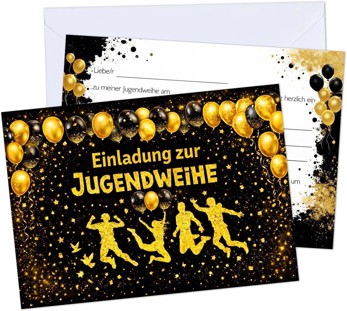 Uitnodigingskaarten jeugdwijding jongen & meisje - kleurrijk ontwerp - feestelijk - perfect voor uitnodigen - SnelShoppen