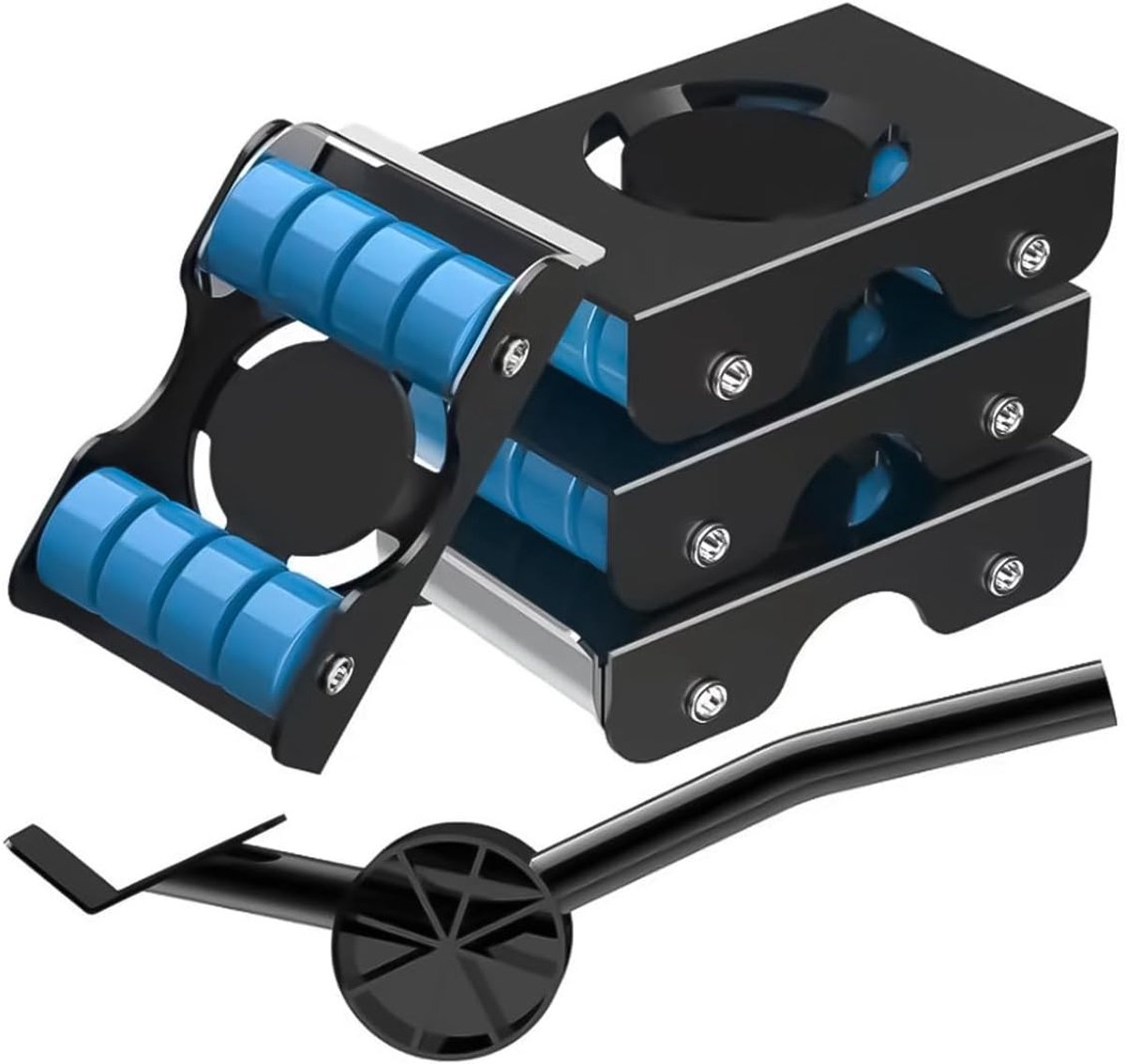Meubelheffers set met 4 metalen glijders - 8 wielen voor eenvoudige verplaatsing - ideaal voor zware meubels - SnelShoppen