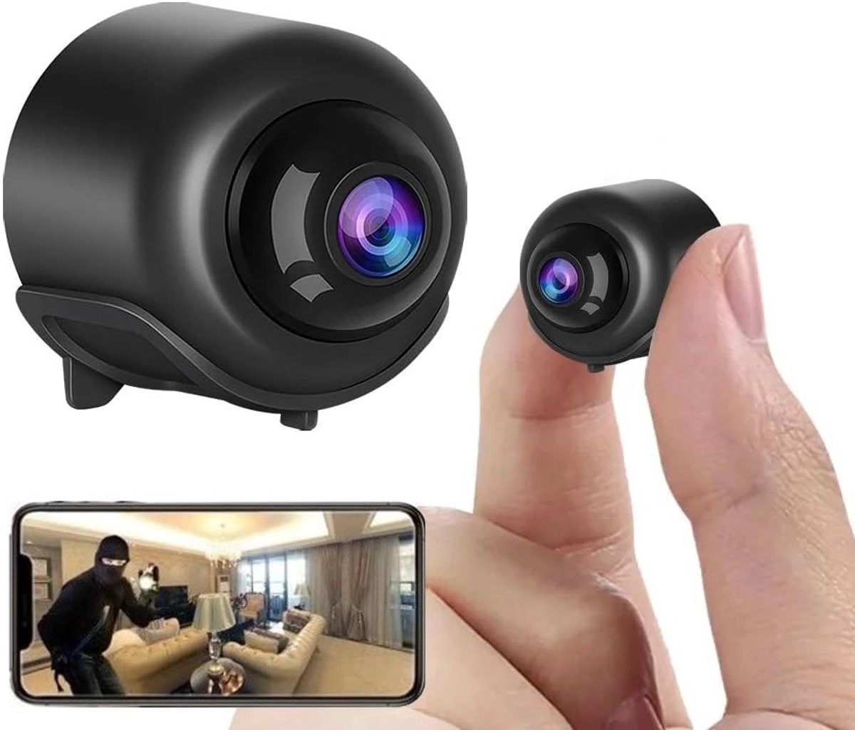 Verborgen IP spionagecamera WiFi HD 1080p met app voor het bekijken van real-time video's van mobiele telefoon Micro beveiligingscamera voor bewaking met nachtzicht