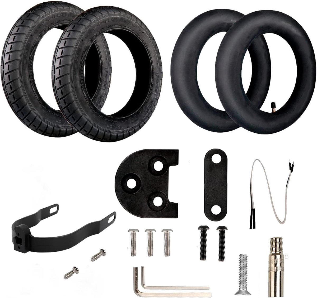 Wanda 10 Inch Wielset Compatibel Met Xiaomi M365, 1S, Pro, Pro2, Band Vervanging Voor Elektrische Scooter, Air Kamer, Ventieladapter (Met M365/M365Pro-Houder)
